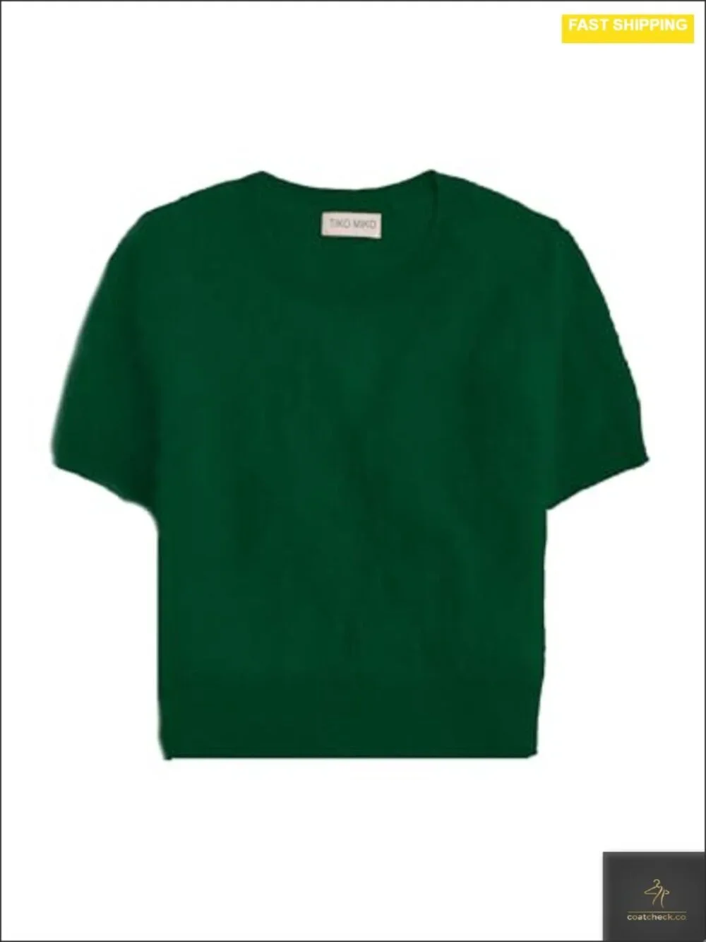 Fuzzy Cropped Short Sleeve Sweater Pullover Soft Knit T Shirt